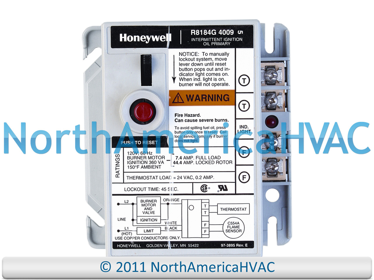 OEM Honeywell Protectorelay Oil Burner Control Board Replaces